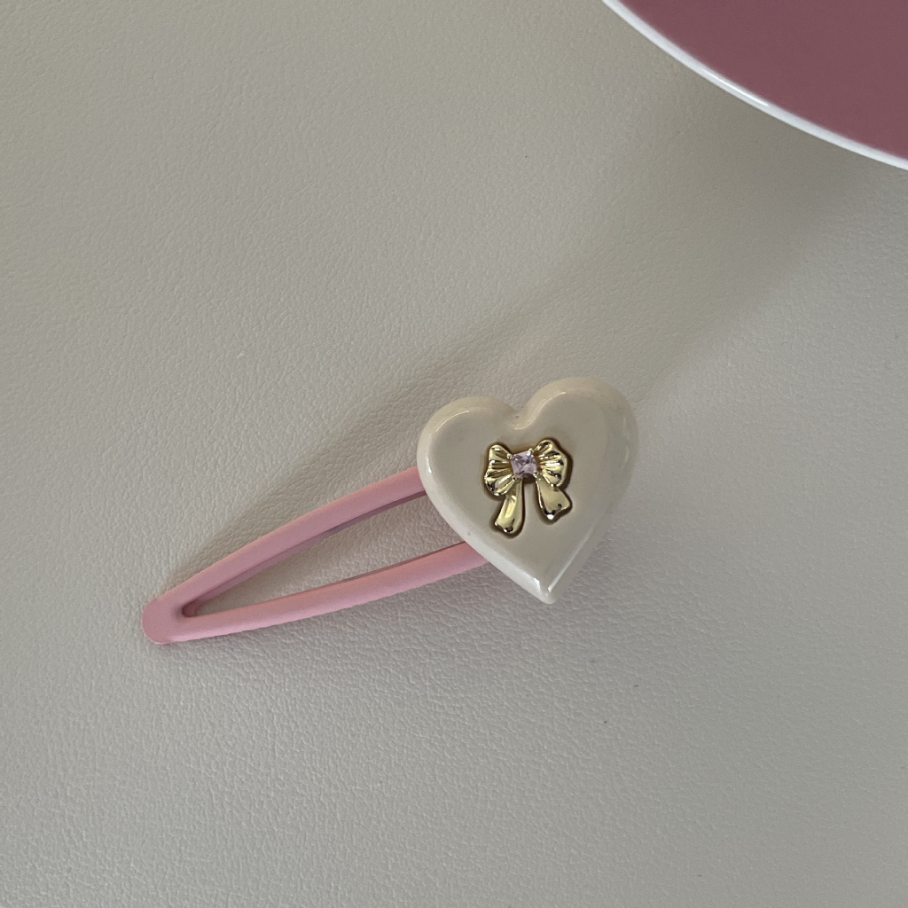 Kẹp Tóc Mỏ Vịt Đính Kim Cương Lấp Lánh Màu Hồng Nhạt Cao Cấp Dành Cho Nữ