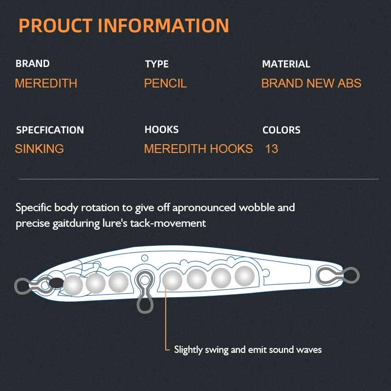 Mồi Câu Cá Nước Mặn Hình Bút Chì Tiện Dụng