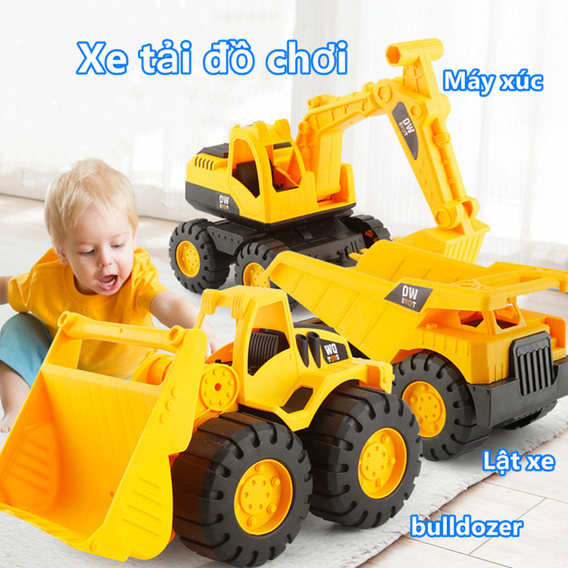 Bộ Đồ Chơi Xe Hơi Kỹ Thuật Cỡ Lớn Chống Rơi Cho Bé Trai