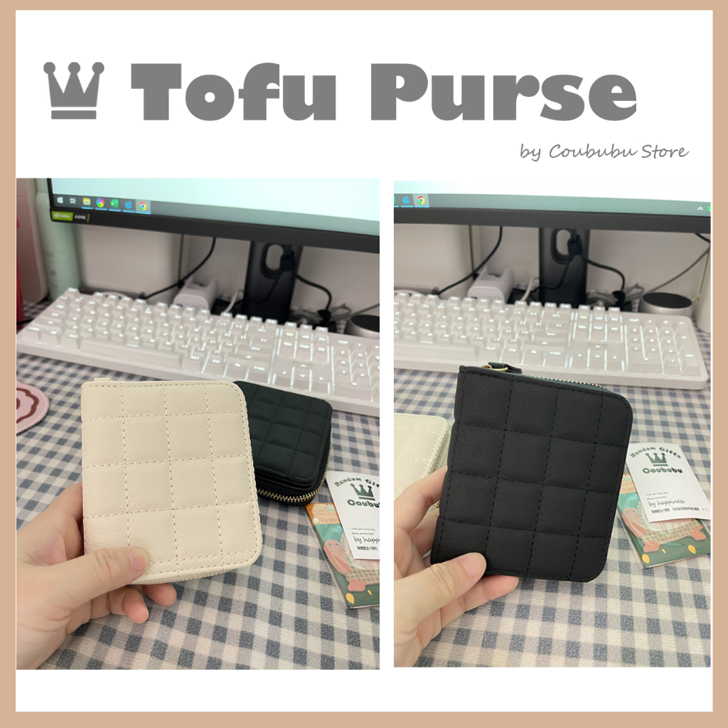 ✿Áo Khoác Coububububu Coububu✿ Ví Ngắn Mini Phối Khóa Kéo Xinh Xắn Theo Phong Cách Nhật Bản Dành Cho Nữ