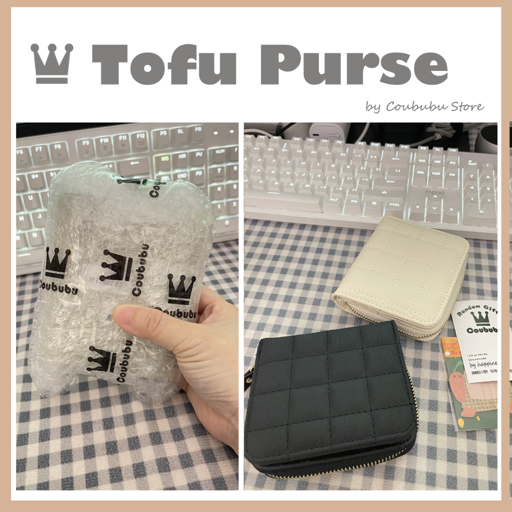 ✿Áo Khoác Coububububu Coububu✿ Ví Ngắn Mini Phối Khóa Kéo Xinh Xắn Theo Phong Cách Nhật Bản Dành Cho Nữ