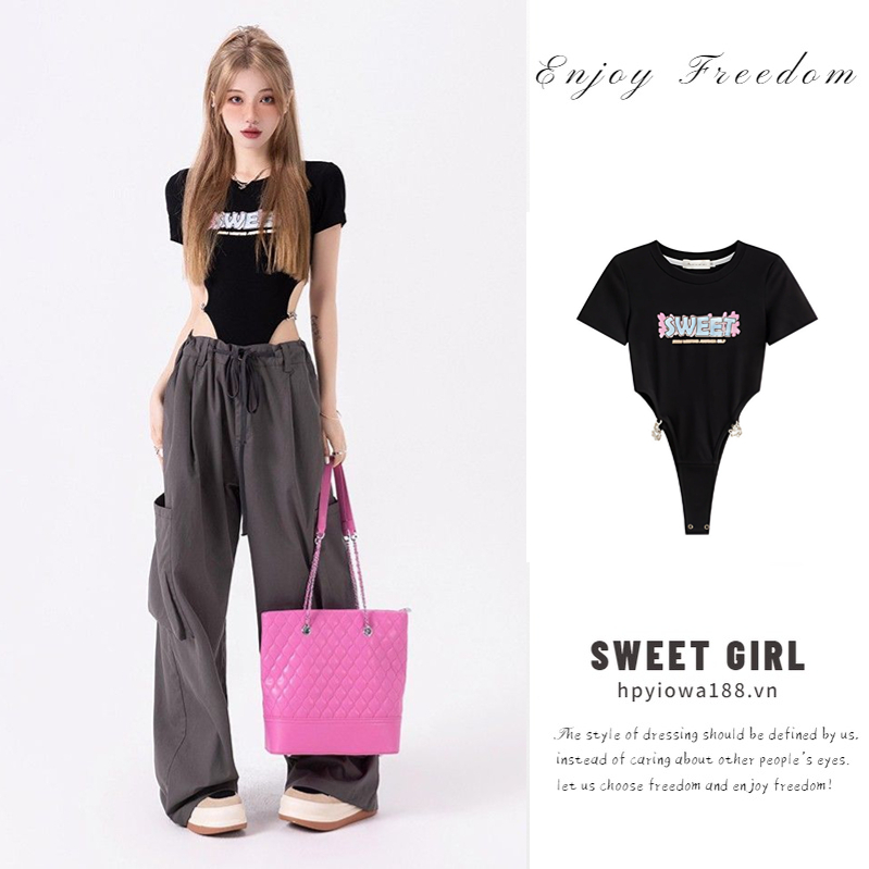 Áo Thun Crop Top Thiết Kế Mới Thời Trang Theo Phong Cách Hàn Quốc Cho Nữ