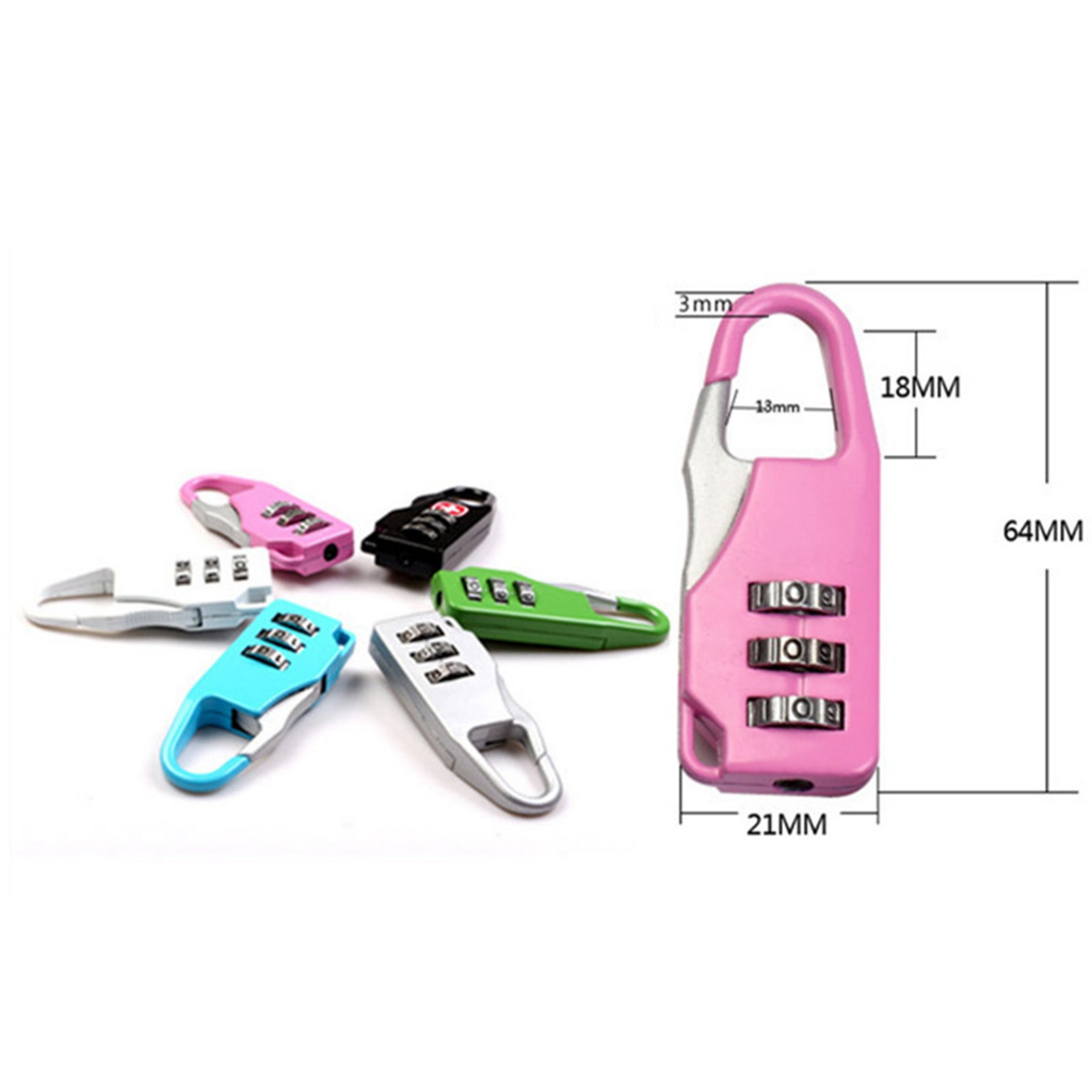 Khoá Số Mini Cho Valy/ Balo Du Lịch - Ổ Khoá Mini 3 Chữ Số Đảm Bảo An Toàn Tiện Dụng