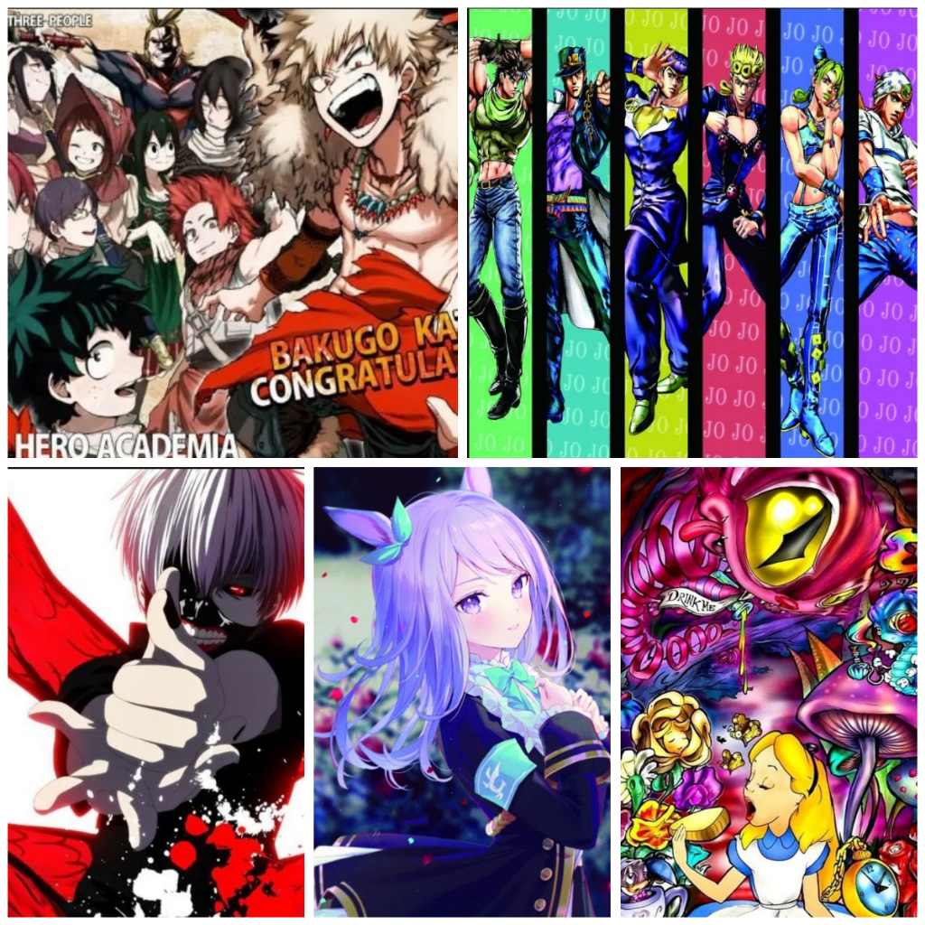 Tranh Gắn Đá 5D Nhân Vật Hoạt Hình/Kanekiken/My Hero Academia/Cuộc Phiêu Lưu Giả Tưởng Của JoJo/Mở Hộp Tranh Đá Quý Kích Thước 30Cm * 40Cm Canvas