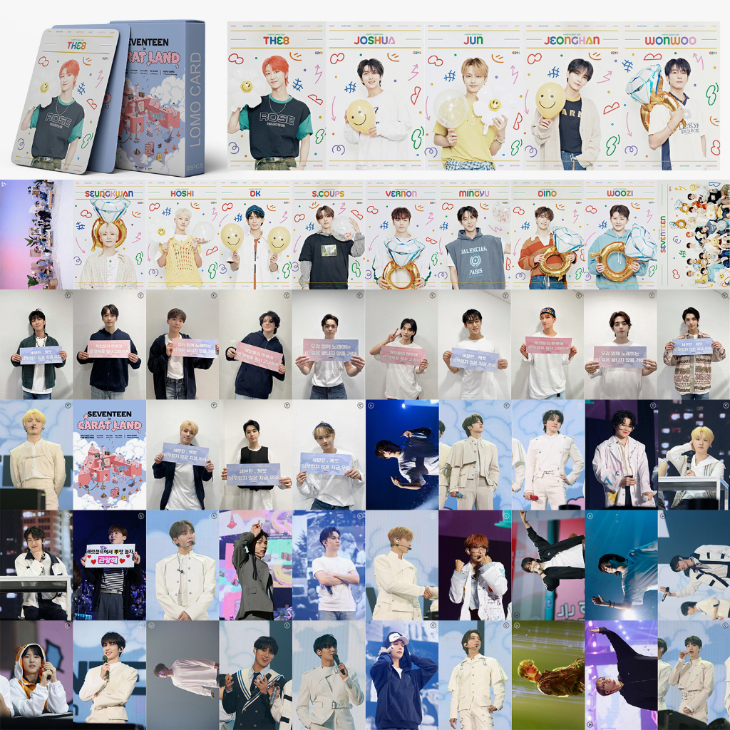 Linxx 55 chiếc thẻ ba chiều seventeen fml album lomo thẻ kpop photocard postcard sector 17, dòng daling