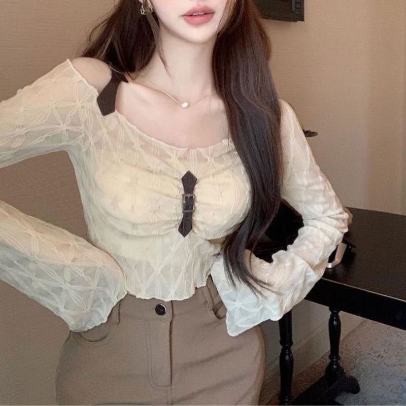 Áo Thun Mỏng Tay Dài Trễ Vai Thời Trang Mùa Hè 023 Cho Nữ