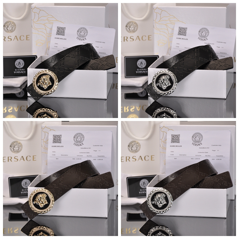 Thắt Lưng Versace Chất Liệu Da Cao Cấp Thời Trang Công Sở Dành Cho Nam
