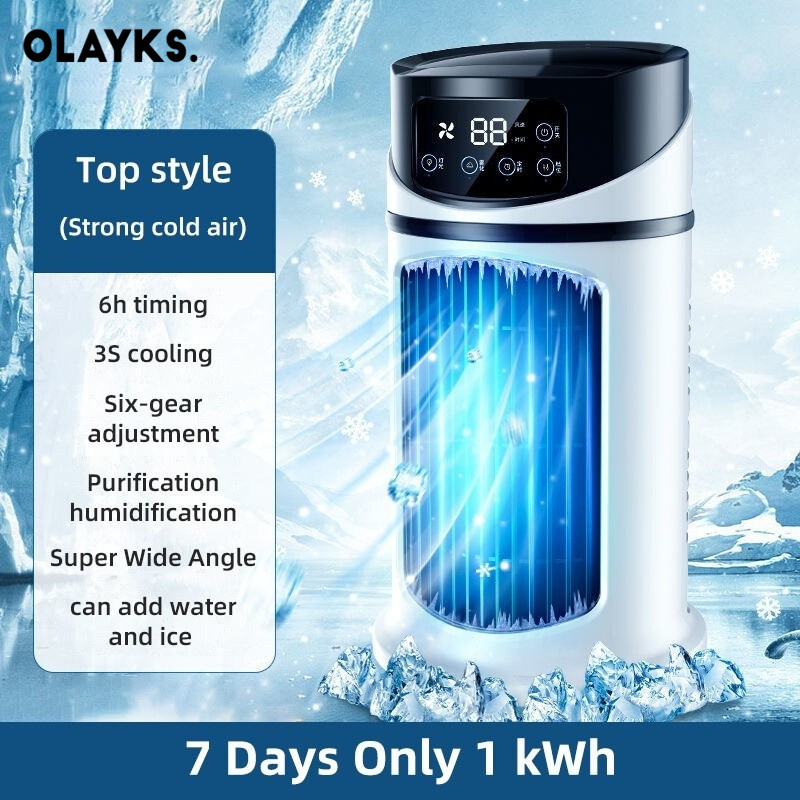 OLAYKS Máy làm mát không khí tại nhà văn phòng để bàn quạt điện usb quạt điều hòa di động đa năng gió lạnh quạt điều hòa
