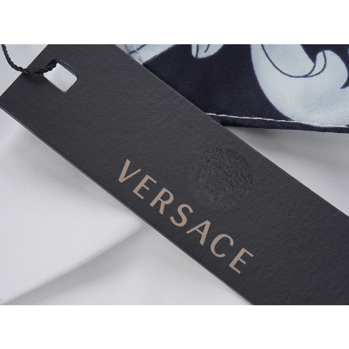 Versace Áo Thun Tay Ngắn Chất Liệu cotton In Họa Tiết Thời Trang Mùa Hè Cho Nam Nữ