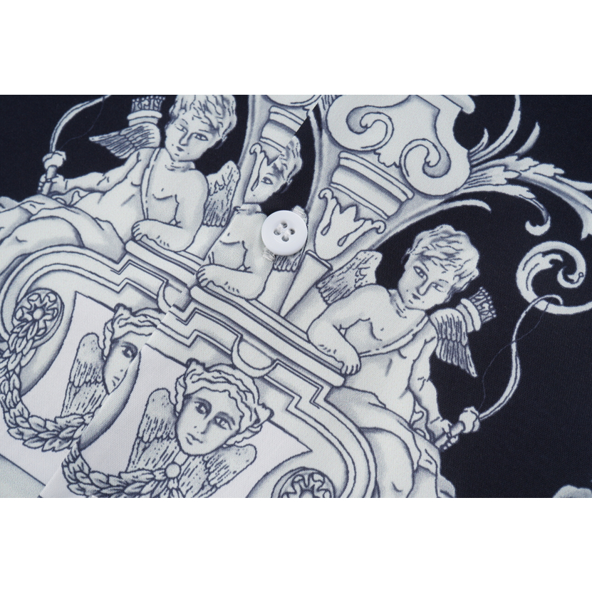 Versace Áo Thun Tay Ngắn Chất Liệu cotton In Họa Tiết Thời Trang Mùa Hè Cho Nam Nữ