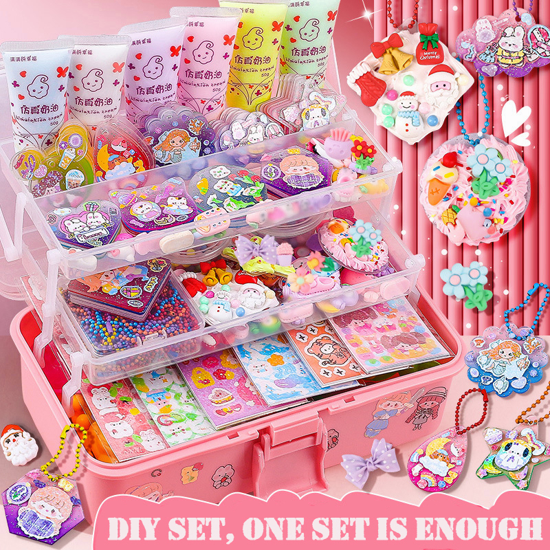 Bộ thẻ Goo hình dán sticker cute làm móc khóa dễ thương trang trí sổ tay cho bé gái