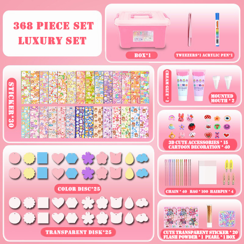Bộ thẻ Goo hình dán sticker cute làm móc khóa dễ thương trang trí sổ tay cho bé gái