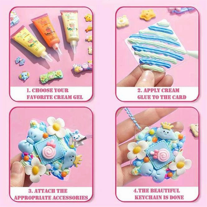 Bộ thẻ Goo hình dán sticker cute làm móc khóa dễ thương trang trí sổ tay cho bé gái