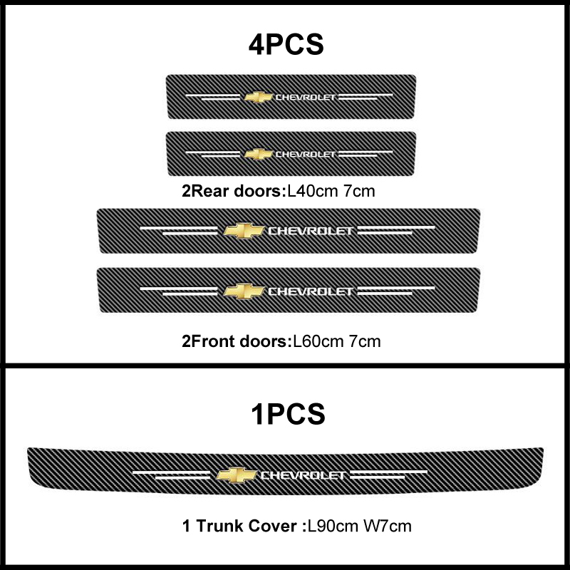 Miếng Dán Trang Trí Cửa Xe Hơi Chống Trầy Xước Bằng Sợi Carbon