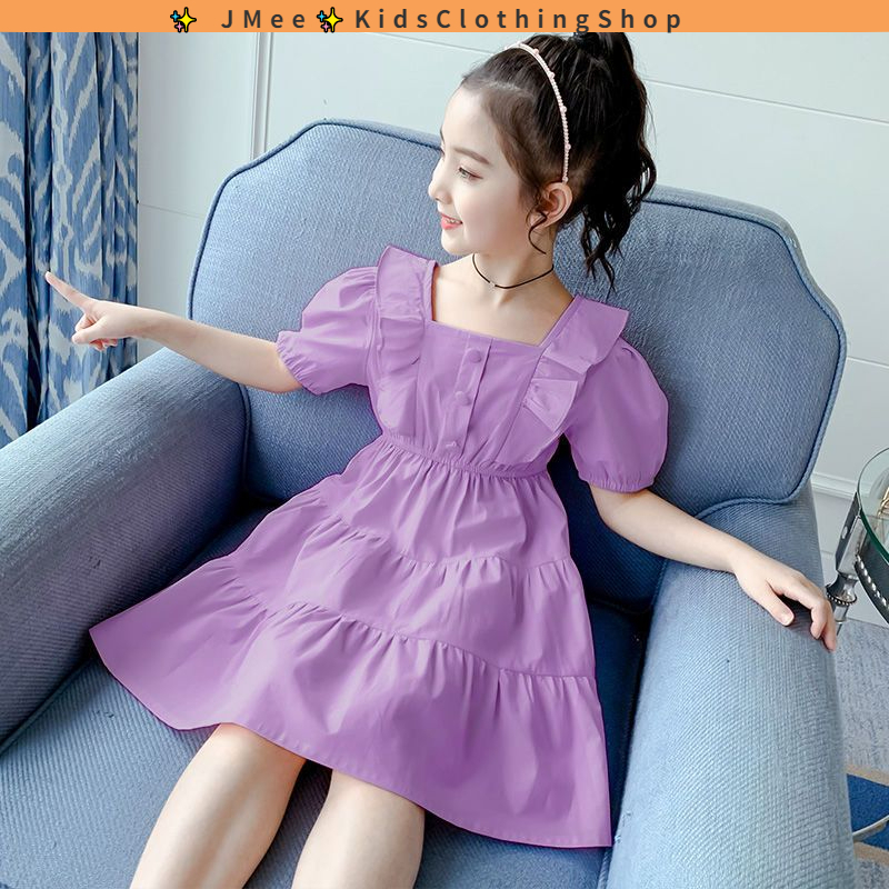 Đầm Công Chúa Mùa Hè Thời Trang Hàn Quốc Cho Bé Gái 3-14 Tuổi