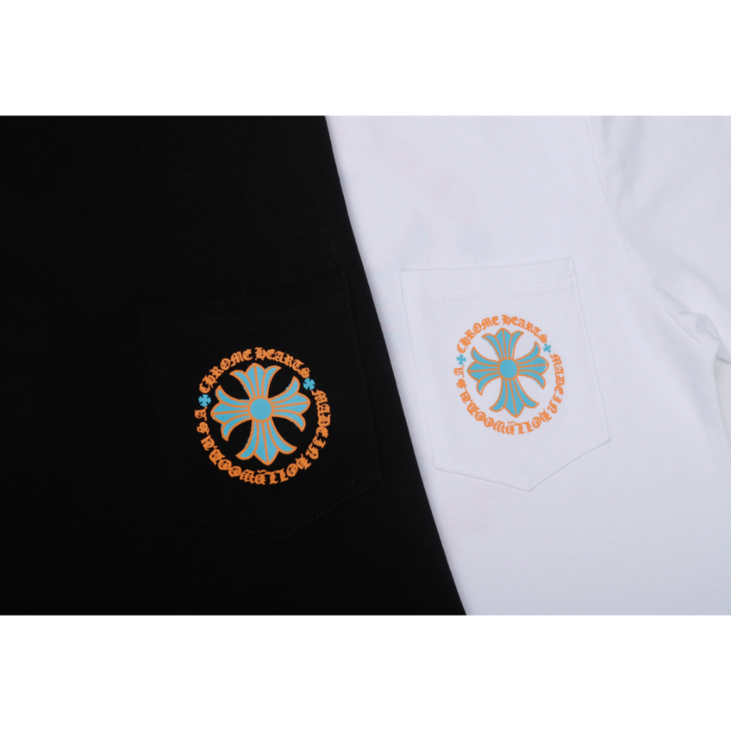 Áo Thun cotton Tay Ngắn In Hình Chrome Hearts Thời Trang unisex