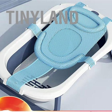 TinyLand Ghế ngồi tắm cho bé Tấm lót bồn trẻ sơ sinh Hỗ trợ lưới Mat Đệm mềm Chiều dài có thể điều chỉnh Màu xanh