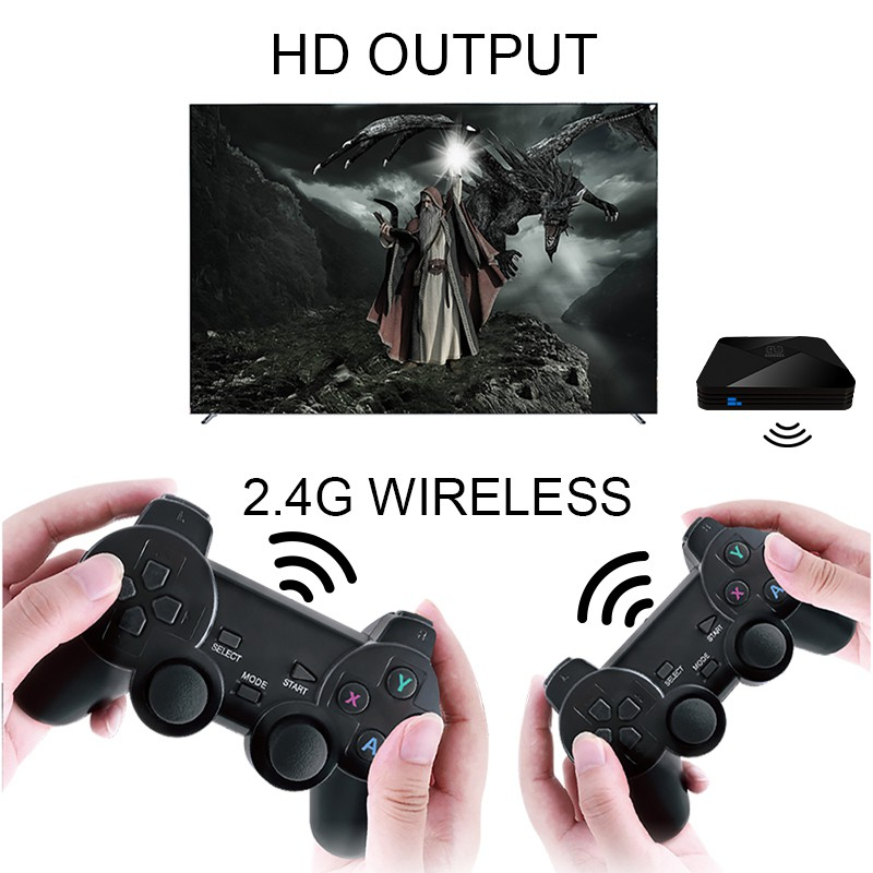 Máy Chơi Game 40000 Game G5 S905L WiFi 4K HD TV Box 128G Cho PS1 N64 PSP GBA Và Ph TBWH