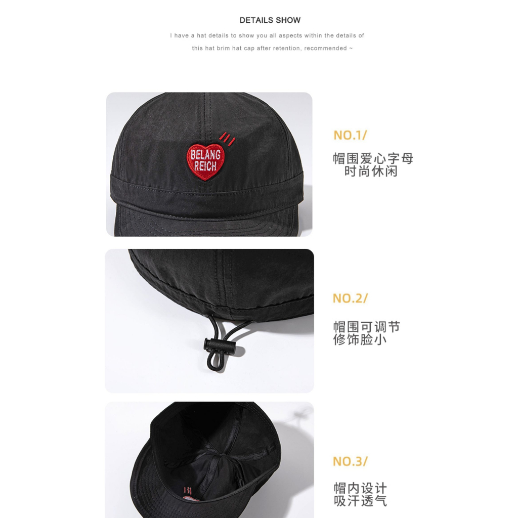 Mũ Bóng Chày Mỏng Vành Ngắn Mềm Mại Thoáng Khí Phong Cách Nhật Bản Thời Trang Cho Nam Và Nữ