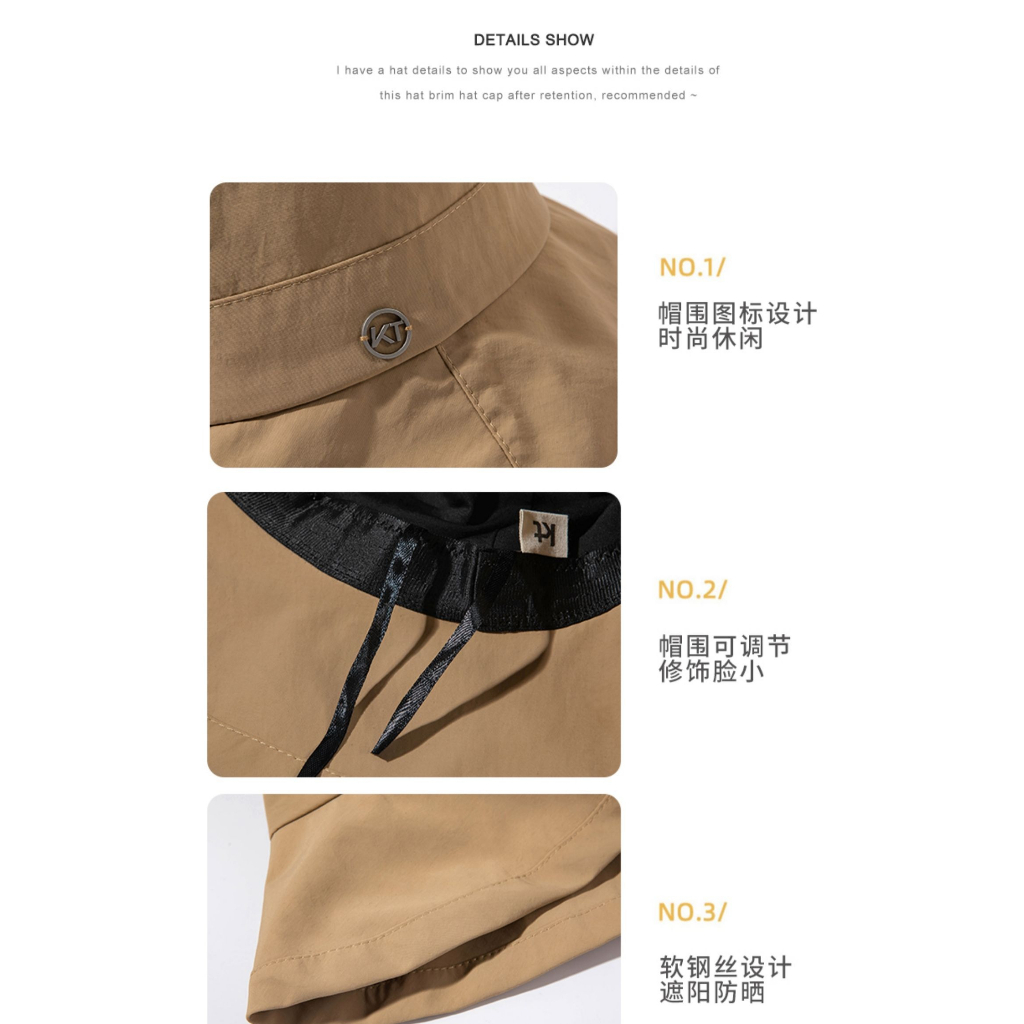 Nón Tai Bèo Vành Rộng Mỏng Nhẹ Chống Nắng Nhanh Khô Thời Trang Mùa Hè Phong Cách Hàn Quốc Cho Nữ