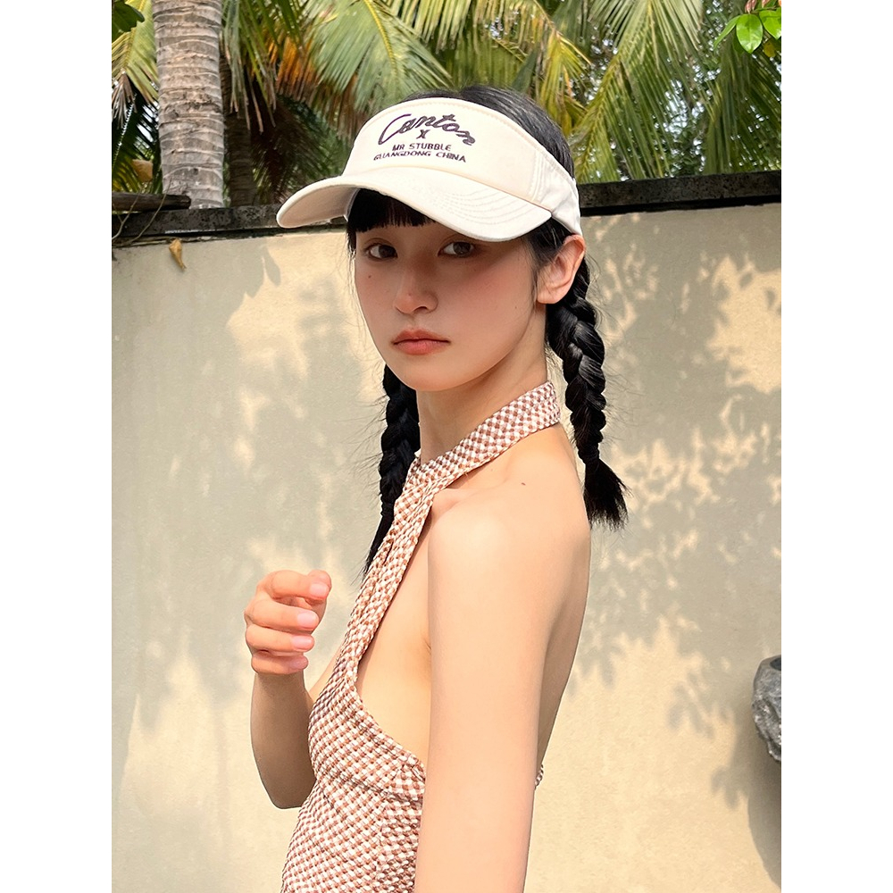 Mũ Lưỡi Trai Thể Thao Hở Chóp In Chữ Phong Cách Đường Phố Hàn Quốc