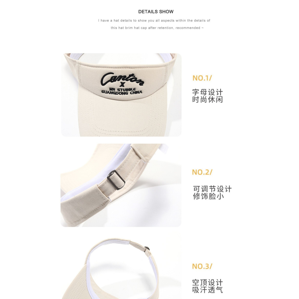 Mũ Lưỡi Trai Thể Thao Hở Chóp In Chữ Phong Cách Đường Phố Hàn Quốc