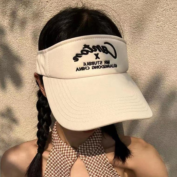 Mũ Lưỡi Trai Thể Thao Hở Chóp In Chữ Phong Cách Đường Phố Hàn Quốc