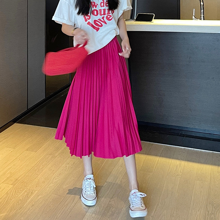 Chân Váy maxi Xếp Li Phong Cách Hàn Quốc Mới