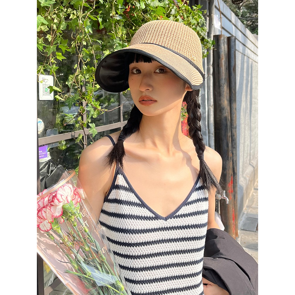 Mũ Cói Rộng Vành Chống Nắng Thời Trang Mùa Hè Phong Cách Hàn Quốc Cho Nữ