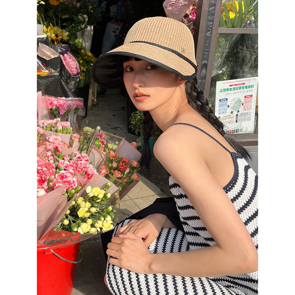 Mũ Cói Rộng Vành Chống Nắng Thời Trang Mùa Hè Phong Cách Hàn Quốc Cho Nữ
