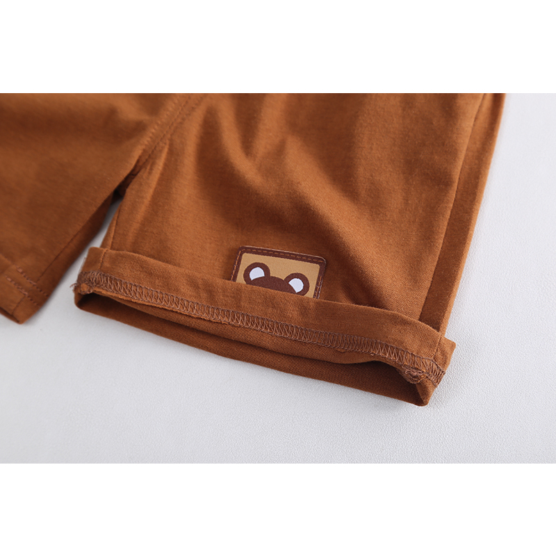 Set Áo Thun Ba Lỗ + Quần Short Cotton Hình Gấu Thời Trang Mùa Hè Kiểu Mới Cho Bé 80-120cm