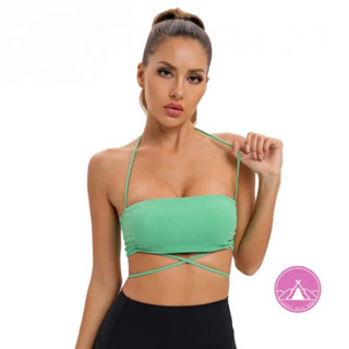 áo bra tập gym áo gym Áo Ngực Thể Thao Thắt Nút Gợi Cảm Một Cách Mặc Đa Phương Tiện Với Đệm Lót Tập Yoga Thể Dục Thể Thao