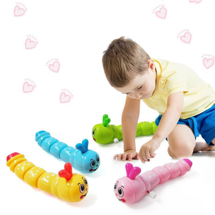 Đồ Chơi Sâu Bướm Hoạt Hình Sáng Tạo Cho Trẻ Em，Đồ chơi con sâu vặn cót đa sắc màu đồ chơi giải trí thú vị cho bé