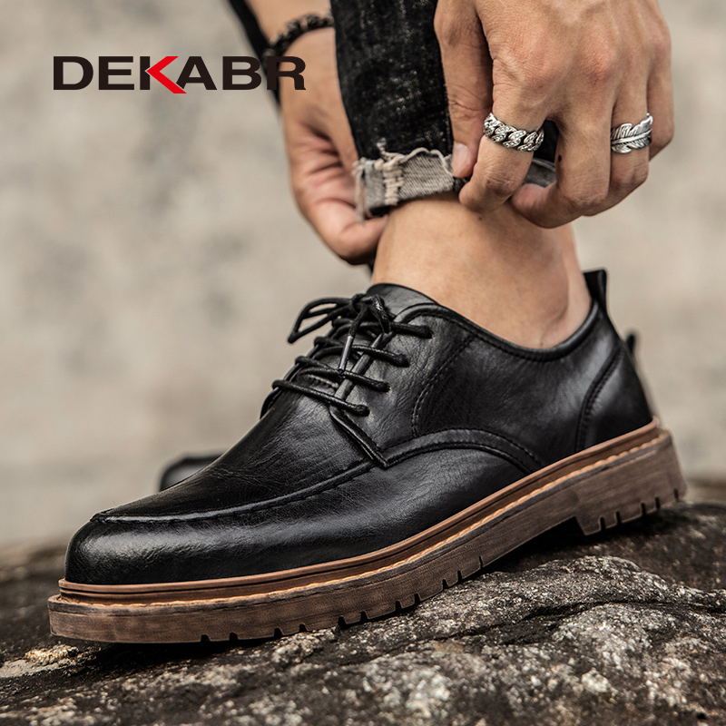 Giày Bốt Da Thoáng Khí Phong Cách Doanh Nhân Thời Trang Cho Nam Size 39-45