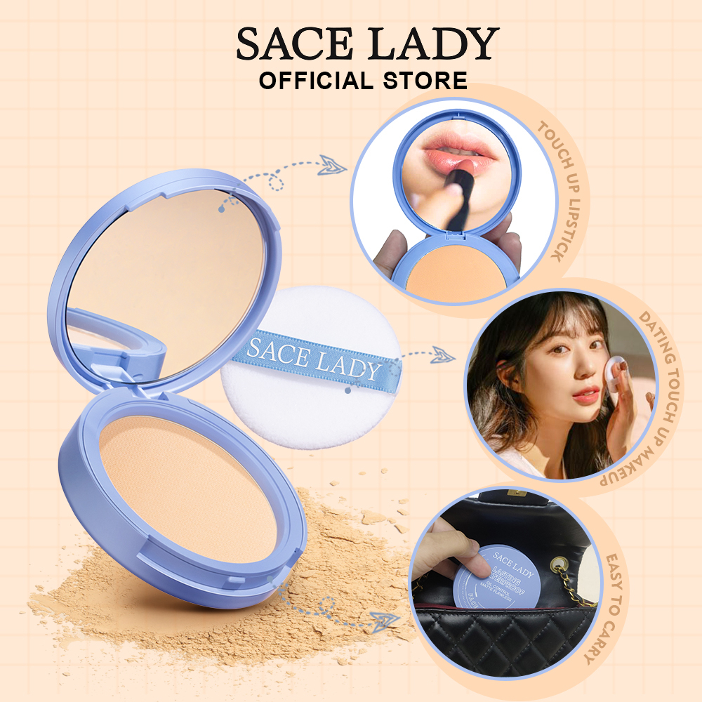 Phấn Phủ kiềm dầu SACE LADY Lâu Trôi Không Phai 8g