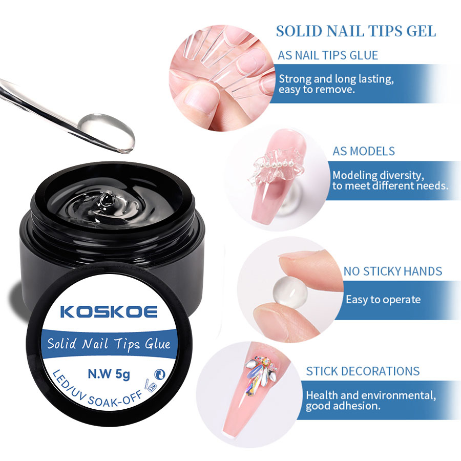 Lọ Gel UV Mềm Trong Suốt Nối Dài Móng Tay 5g 10g