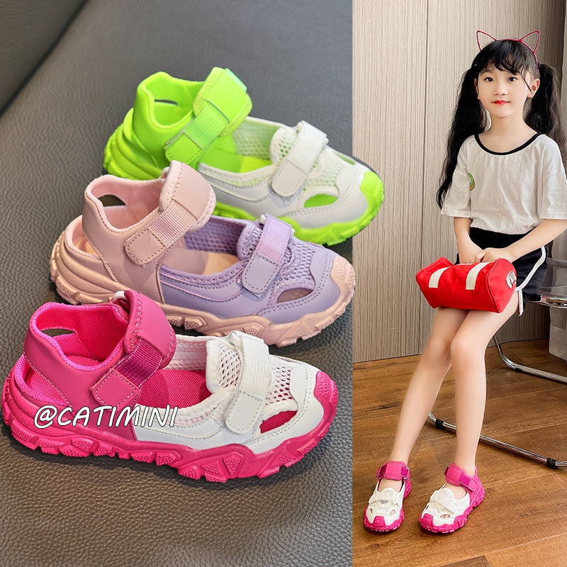 CATIMINI Xăng đan Thể Thao Phối Lưới Thoáng Khí Thời Trang Đi Biển Cho Bé Gái