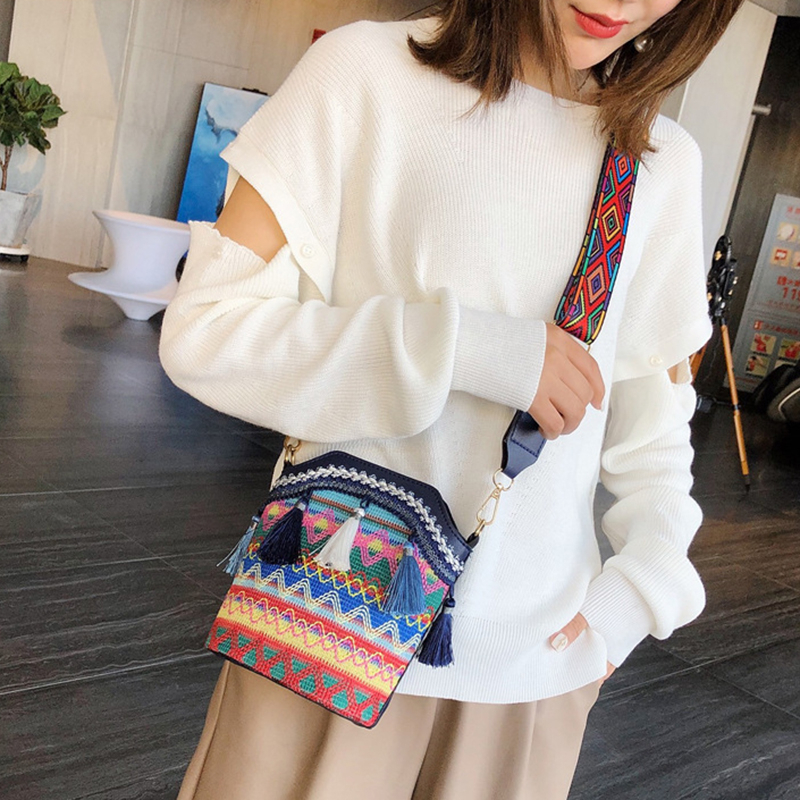 Túi Xách Da pu Phong Cách Dân Tộc Thời Trang Cho Nữ