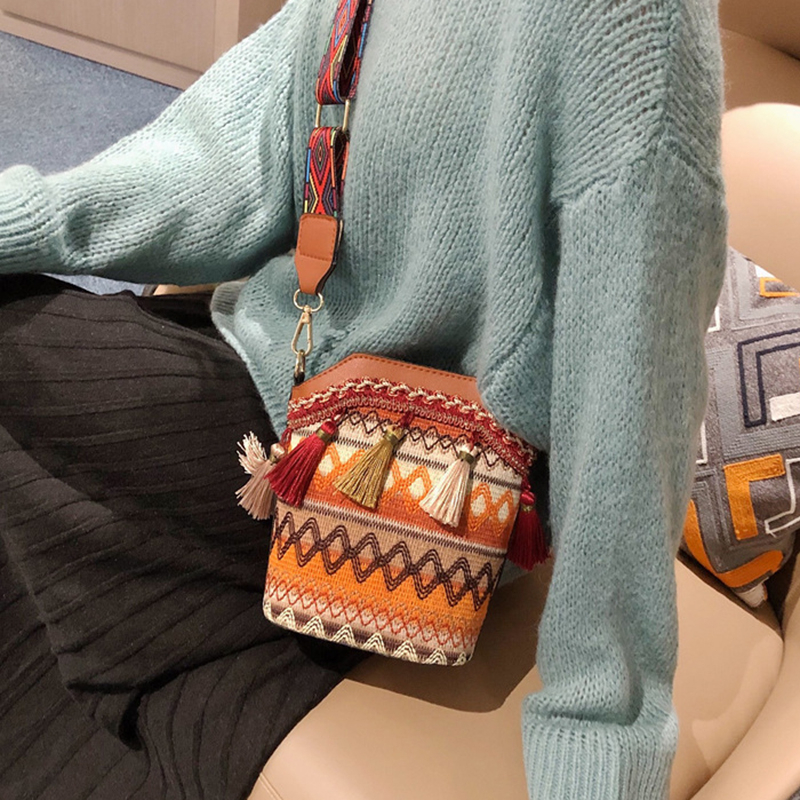 Túi Xách Da pu Phong Cách Dân Tộc Thời Trang Cho Nữ