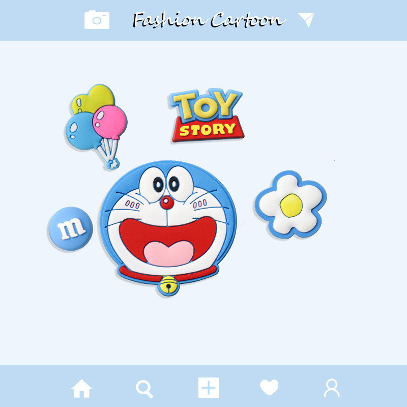 Set 5 Phụ Kiện Trang Trí Giày Hình Mèo Máy Doraemon Xinh Xắn