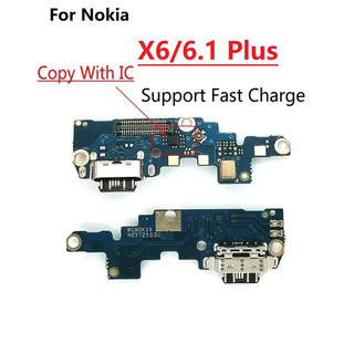 Bo mạch chủ cổng sạc usb kèm dây cáp bo mạch chủ cho nokia x6 / 6.1 plus