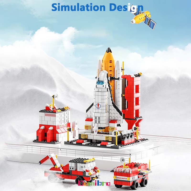 Domibro Khối đồ chơi Trực thăng Lâu đài Tàu con thoi Xe Buýt Nhiều loại DIY Quà tặng Lego Quà tặng cô gái Quà tặng cho bé trai Quà sinh nhật Quà tặng ngày trẻ em