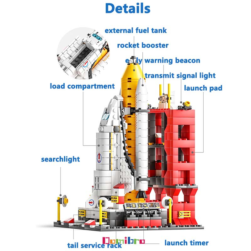 Domibro Khối đồ chơi Trực thăng Lâu đài Tàu con thoi Xe Buýt Nhiều loại DIY Quà tặng Lego Quà tặng cô gái Quà tặng cho bé trai Quà sinh nhật Quà tặng ngày trẻ em