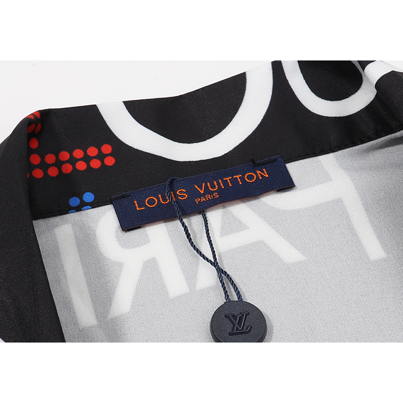 Áo Thun Tay Ngắn Chất Liệu cotton In Họa Tiết Louis V Thời Trang Mùa Hè Cho Nam Và Nữ