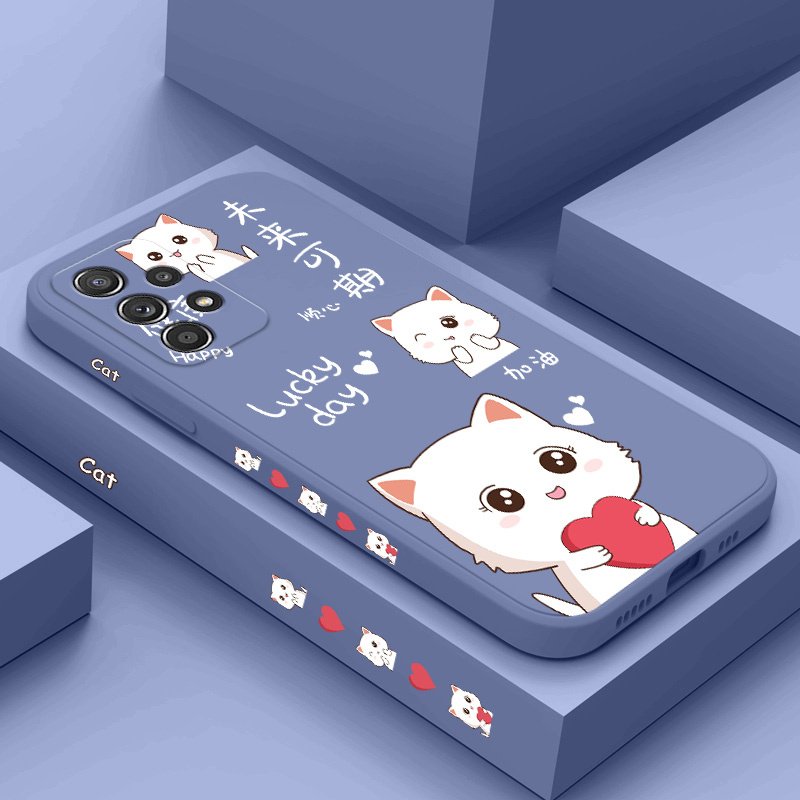 Ốp Điện Thoại Họa Tiết Chú Mèo Dễ Thương Cho Samsung Galaxy A72 A52 A52S A42 A32 4G 5G