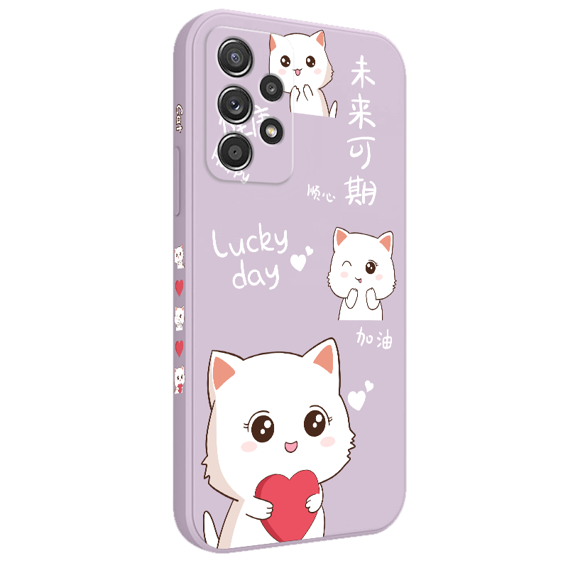 Ốp Điện Thoại Họa Tiết Chú Mèo Dễ Thương Cho Samsung Galaxy A72 A52 A52S A42 A32 4G 5G