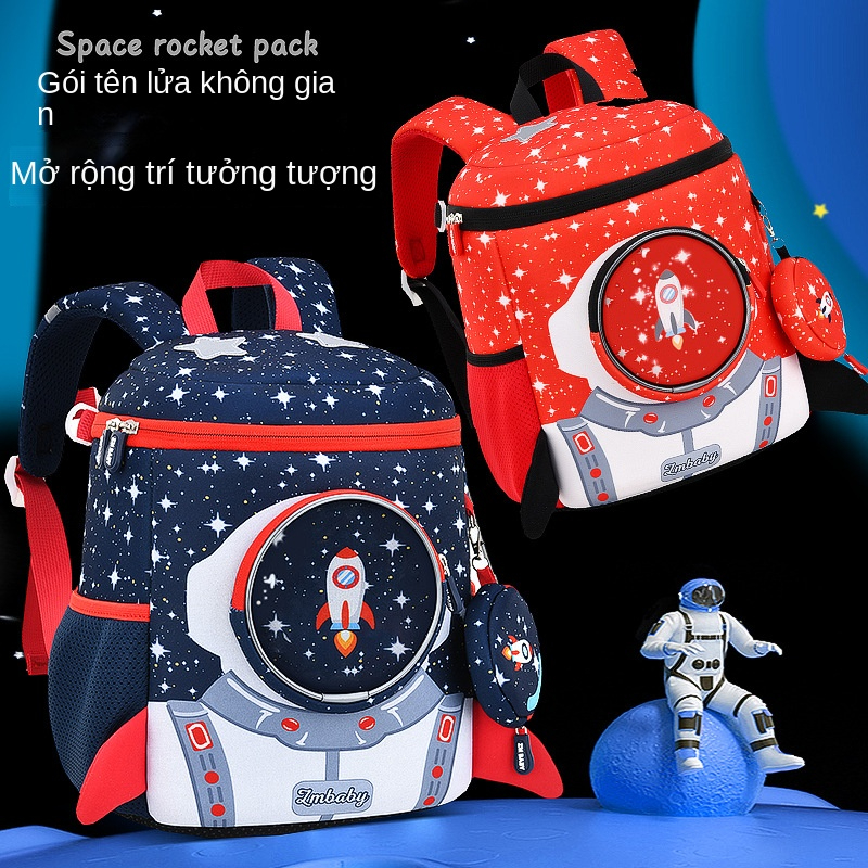 Ba Lô Vải Chống Thất Lạc In Họa Tiết Hoạt Hình Bầu Trời Đầy Sao Phong Cách Thời Trang Dành Cho Trẻ Em Mẫu Giáo 2-12 Tuổi Phòng chống mất tích Chống thấm nước và mồ hôi