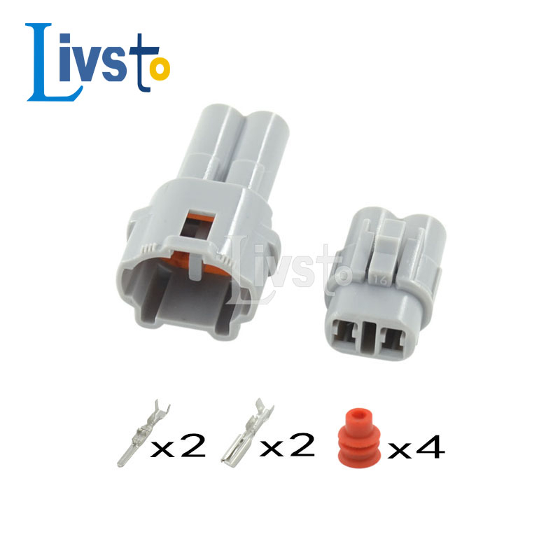 10 Bộ 2 Pin Sumitomo Tự Động Chống Thấm Nước Dây Dây Nam Nữ Xám Chống Thấm Nước Kết Nối Cắm 6187-2311 6180-2321 G77