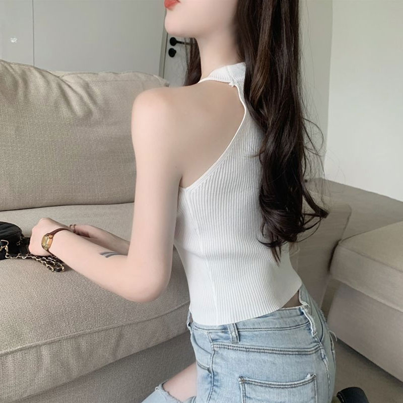 Áo hai dây Thể Thao Ngắn Hở Vai Thời Trang Mùa Hè 2023 Dành Cho Nữ