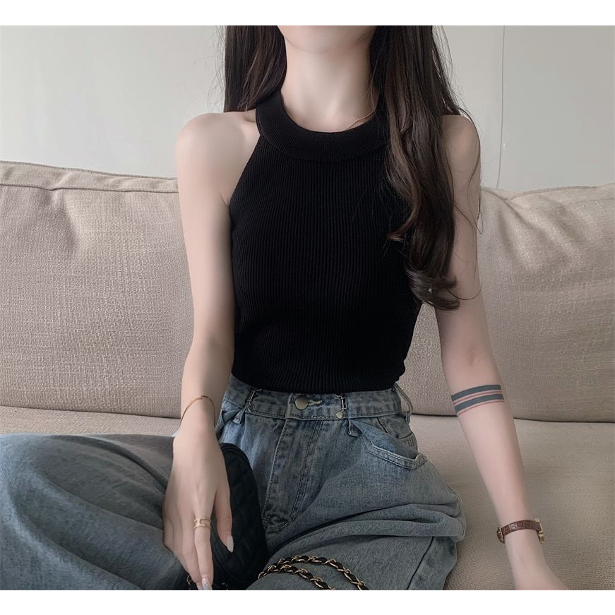 Áo hai dây Thể Thao Ngắn Hở Vai Thời Trang Mùa Hè 2023 Dành Cho Nữ